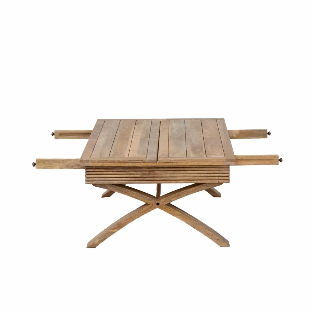 Table Basse<Made in Meubles Table basse en bois de manguier à allonges Luce