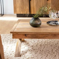 Table Basse<Made in Meubles Table basse en bois de manguier à allonges Luce