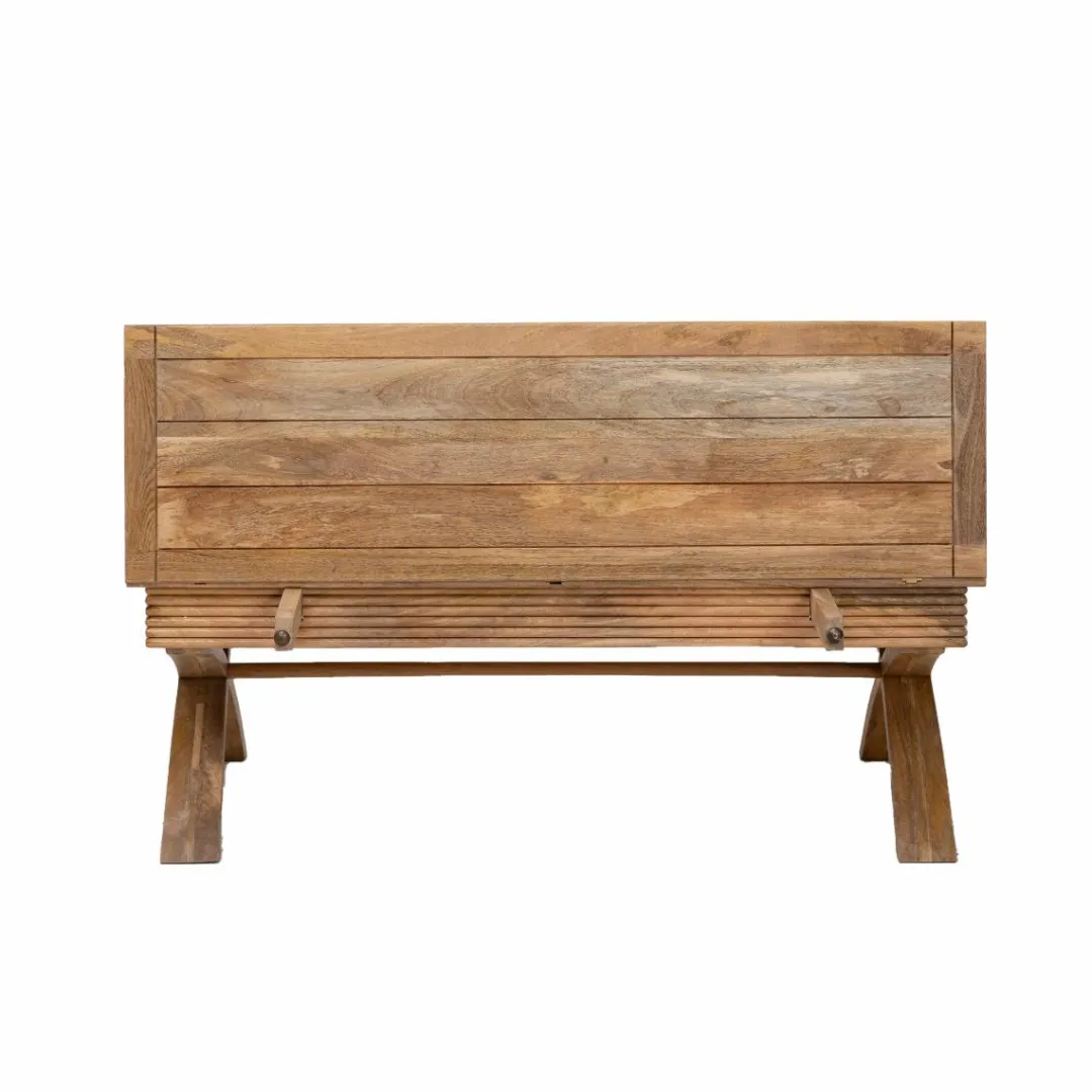 Table Basse<Made in Meubles Table basse en bois de manguier à allonges Luce