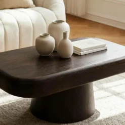 Table Basse<Made in Meubles Table basse en bois de manguier foncé Liriel