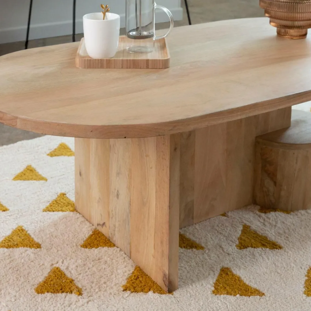 Table Basse<Made in Meubles Table basse en bois de manguier Edouard