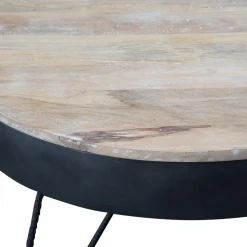 Table Basse<Made in Meubles Table basse en bois de manguier et métal Locker