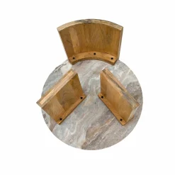 Table Basse<Made in Meubles Table basse en bois de manguier et marbre Isabella