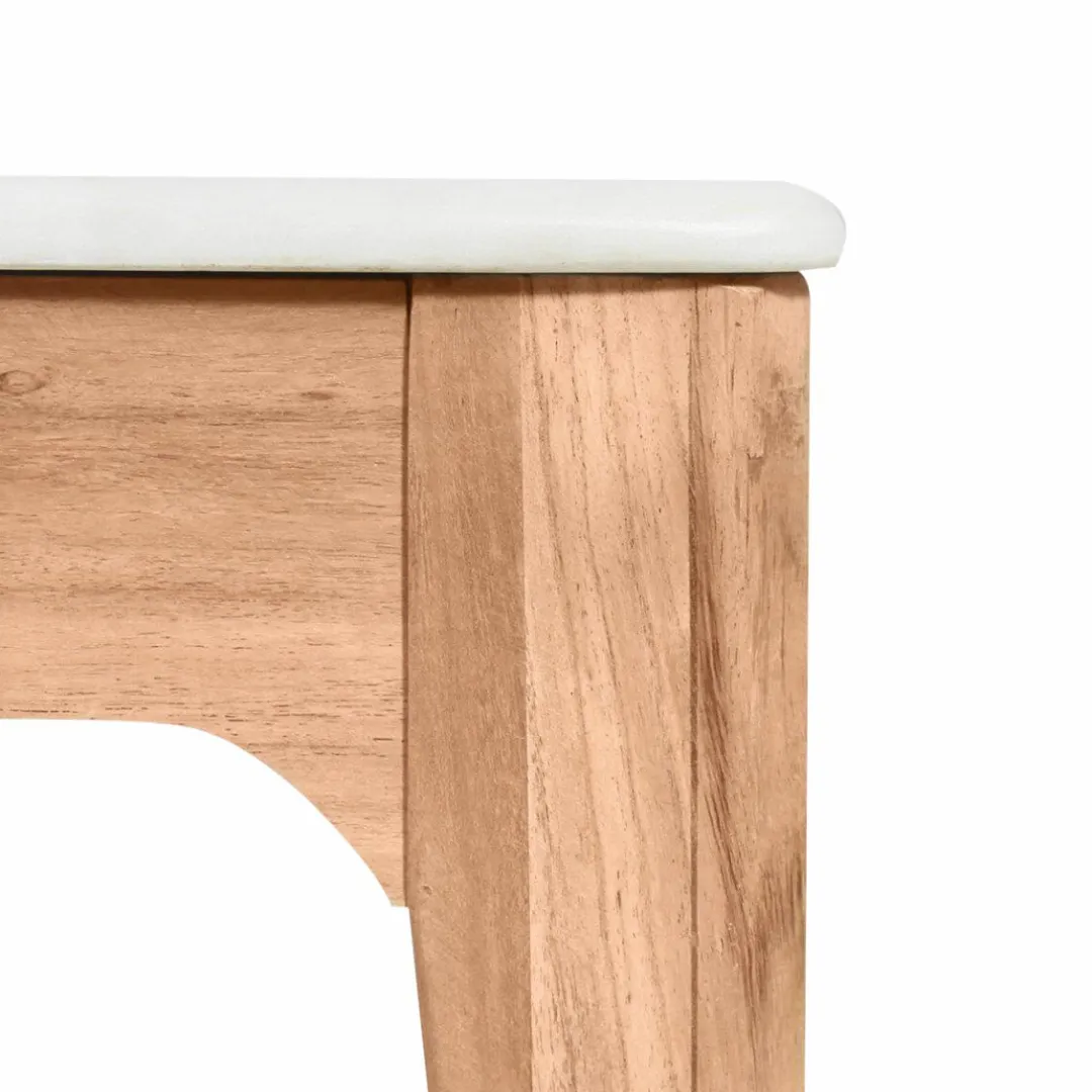 Table Basse<Made in Meubles Table basse en bois de manguier et marbre Arthuro