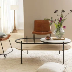 Table Basse<Made in Meubles Table basse en bois de manguier Florentin