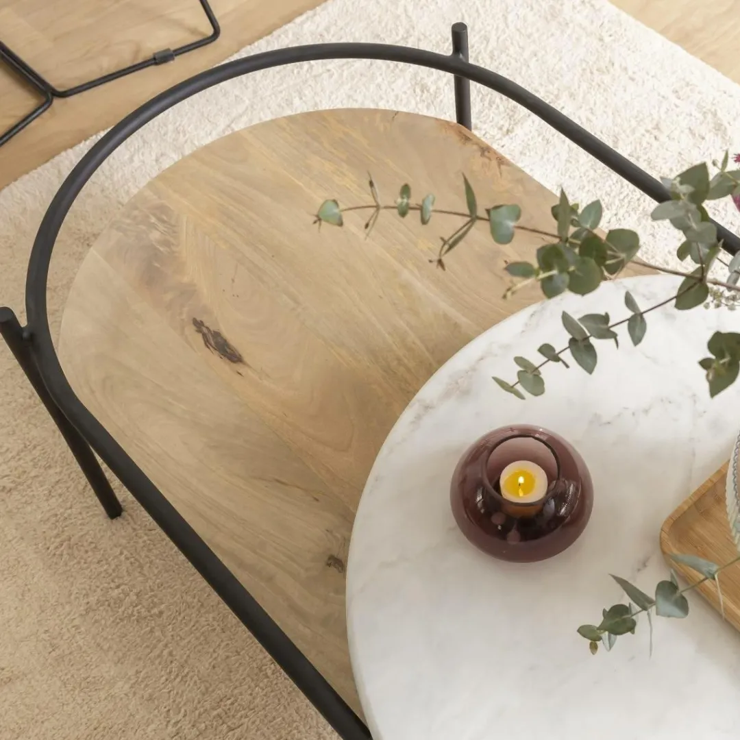 Table Basse<Made in Meubles Table basse en bois de manguier Florentin