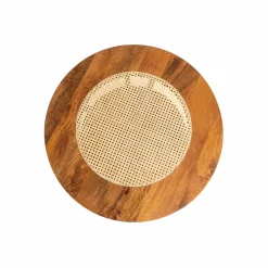 Table Basse<Made in Meubles Table basse en bois de manguier et cannage Zuria