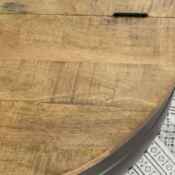 Table Basse<Made in Meubles Table basse en bois de manguier et métal Bertine