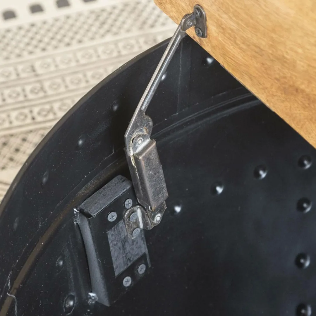 Table Basse<Made in Meubles Table basse en bois de manguier et métal Bertine