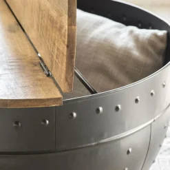 Table Basse<Made in Meubles Table basse en bois de manguier et métal Bertine