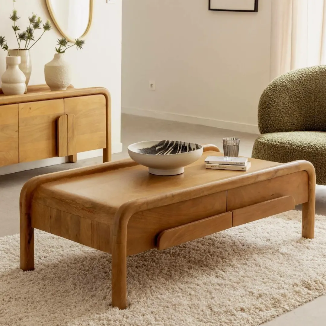 Table Basse<Made in Meubles Table basse en bois de manguier Féodor