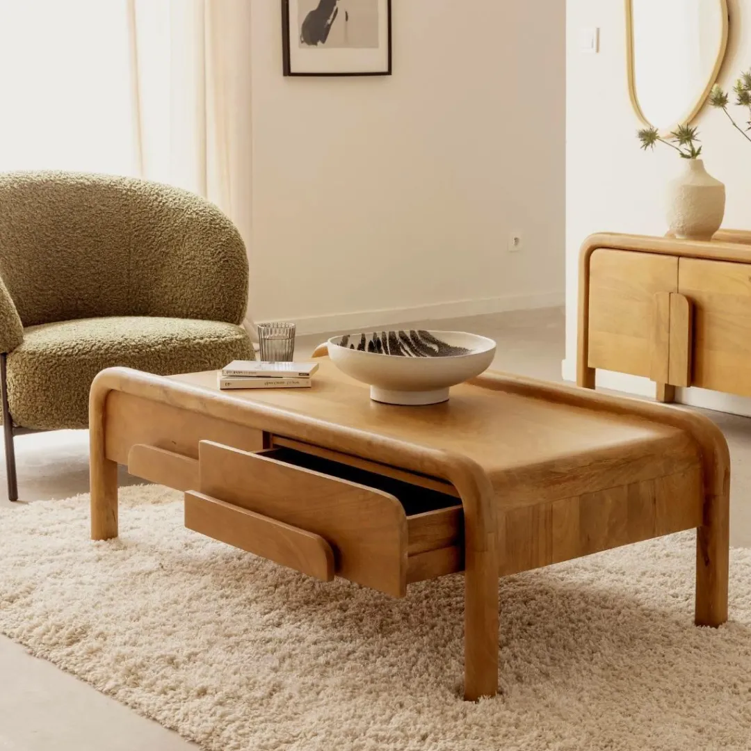 Table Basse<Made in Meubles Table basse en bois de manguier Féodor