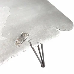 Table Basse<Made in Meubles Table basse en ciment et métal Grey