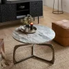 Table Basse<Made in Meubles Table basse en marbre et métal Valou