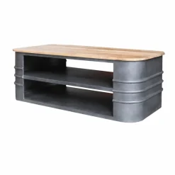 Table Basse<Made in Meubles Table basse en métal et bois Locker