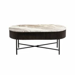 Table Basse<Made in Meubles Table basse en métal et marbre Alfred