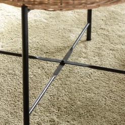 Table Basse<Made in Meubles Table basse en rotin et métal Julie