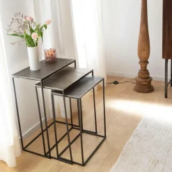 Table Basse|Table Gigogne<Made in Meubles Table basse gigogne en aluminium Roxanne