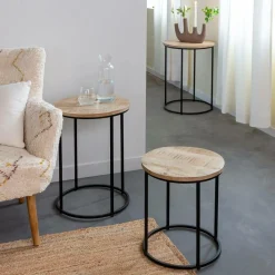 Table Basse|Table Gigogne<Made in Meubles Table basse gigogne en bois de manguier Anouck