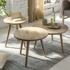 Table Basse|Table Gigogne<Made in Meubles Table basse gigogne en bois de manguier Nala
