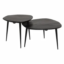 Table Basse|Table Gigogne<Made in Meubles Table basse gigogne en bois de manguier noir Valério