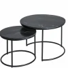 Table Basse|Table Gigogne<Made in Meubles Table basse gigogne en marbre noir Joe