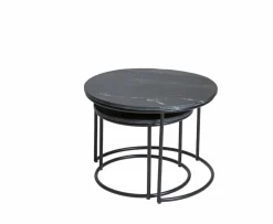 Table Basse|Table Gigogne<Made in Meubles Table basse gigogne en marbre noir Joe