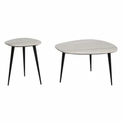 Table Basse|Table Gigogne<Made in Meubles Table basse gigogne en marbre blanc Ariane