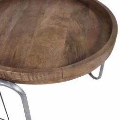 Table Basse|Table Gigogne<Made in Meubles Table basse gigogne industrielle en métal gris Chiara