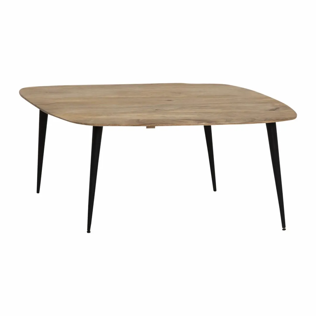 Table Basse<Made in Meubles Table basse losange en bois de manguier et métal Aimée