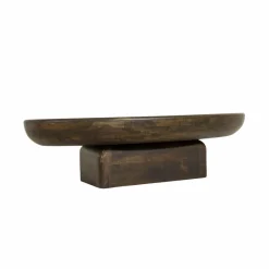 Table Basse<Made in Meubles Table basse ovale en bois de manguier Morana