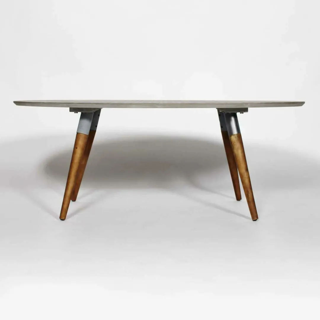 Table Basse<Made in Meubles Table Basse plateau motif graphique et pieds en bois ScandiGraphiK