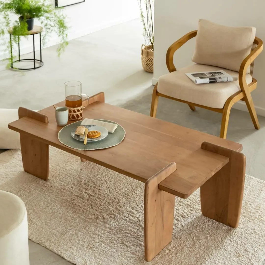 Table Basse<Made in Meubles Table basse rectangle en bois d'acacia Zola