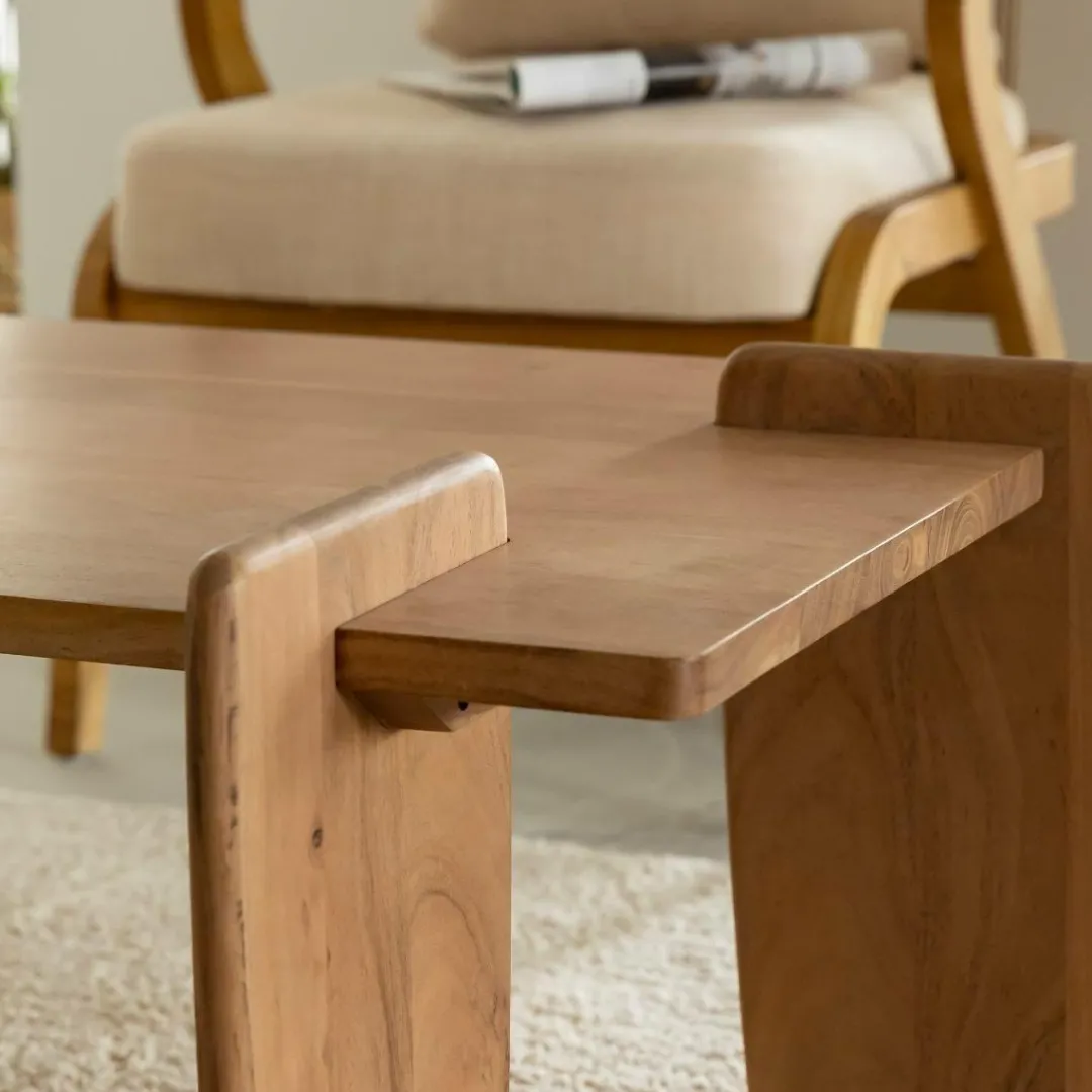 Table Basse<Made in Meubles Table basse rectangle en bois d'acacia Zola