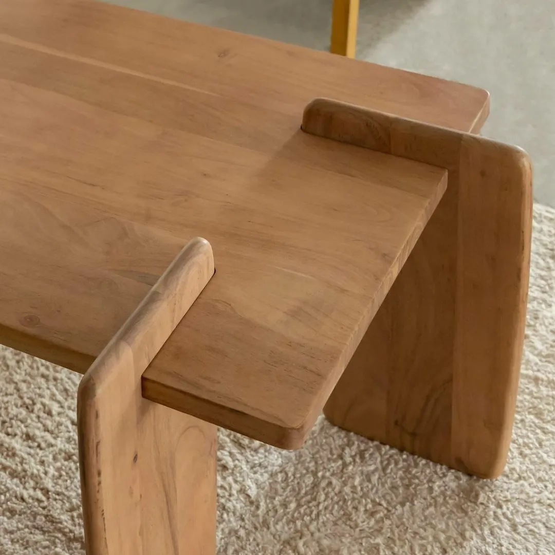 Table Basse<Made in Meubles Table basse rectangle en bois d'acacia Zola