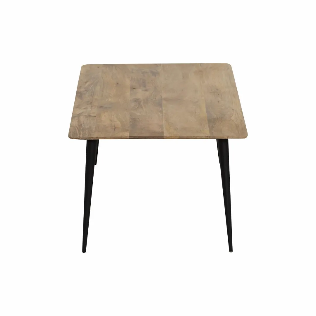 Table Basse<Made in Meubles Table basse rectangle en bois de manguier et métal Aimée