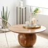 Table Basse<Made in Meubles Table basse ronde en bois d'acacia Charlou