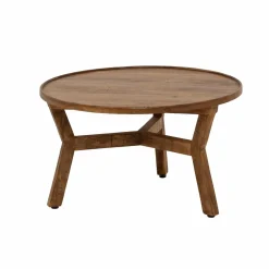 Table Basse<Made in Meubles Table basse ronde en bois de manguier Elara