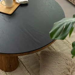 Table Basse<Made in Meubles Table basse ronde en pin recyclé Constance