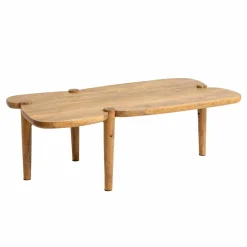 Table Basse<Made in Meubles Table basse vague en bois de manguier Zola