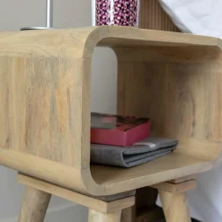 Bout De Canapé & Sellette|Chevet<Made in Meubles Table de chevet avec niche en bois de manguier Maëva