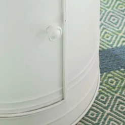 Chevet<Made in Meubles Table de chevet bidon en métal blanc Meryl