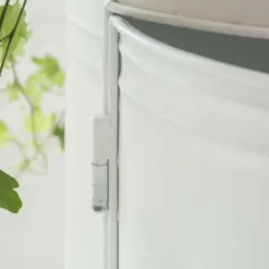 Chevet<Made in Meubles Table de chevet bidon en métal blanc Meryl