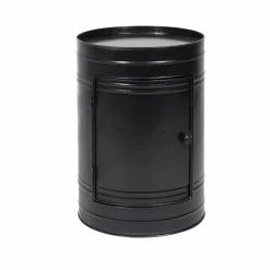 Chevet<Made in Meubles Table de chevet bidon en métal noir Meryl