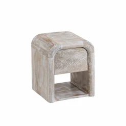 Chevet<Made in Meubles Table de chevet blanchie en bois de manguier Gilda