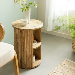 Chevet<Made in Meubles Table de chevet en bois de manguier Maëva