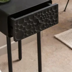 Chevet<Made in Meubles Table de chevet en bois de manguier et métal Liv