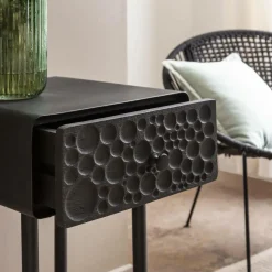 Chevet<Made in Meubles Table de chevet en bois de manguier et métal Liv