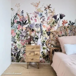 Chevet<Made in Meubles Table de chevet en bois de manguier 4 tiroirs Maëva