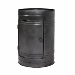 Chevet<Made in Meubles Table de chevet en métal gris Meryl